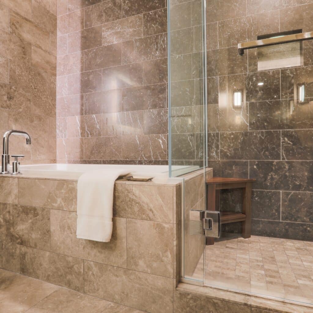 Bathroom Shower and Bath Tile DM Interior Remodeling