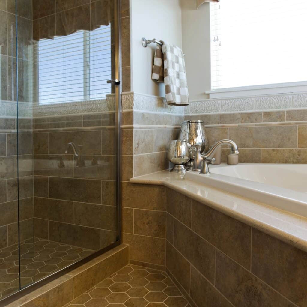 Beautiful Bathroom Tile Remodel by DM Interior Remodeling
