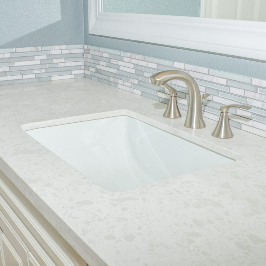 New Bathroom Sink Tile Remodel by DM Interior Remodeling