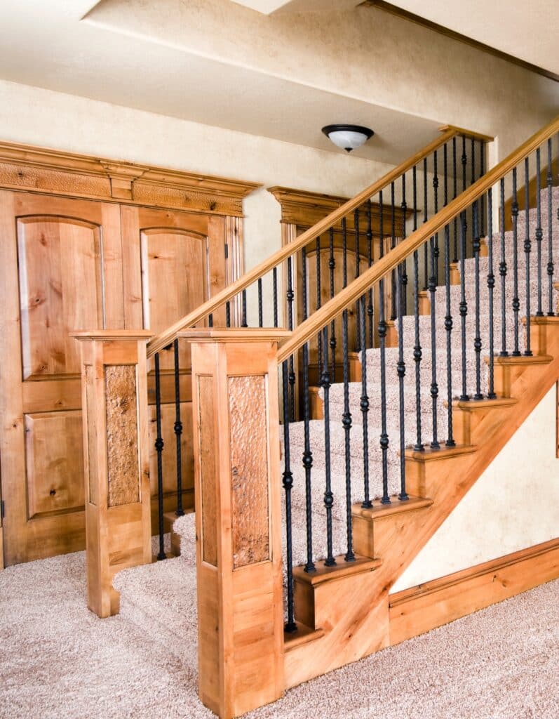 DM Interior Basement Custom Wood Stairs
