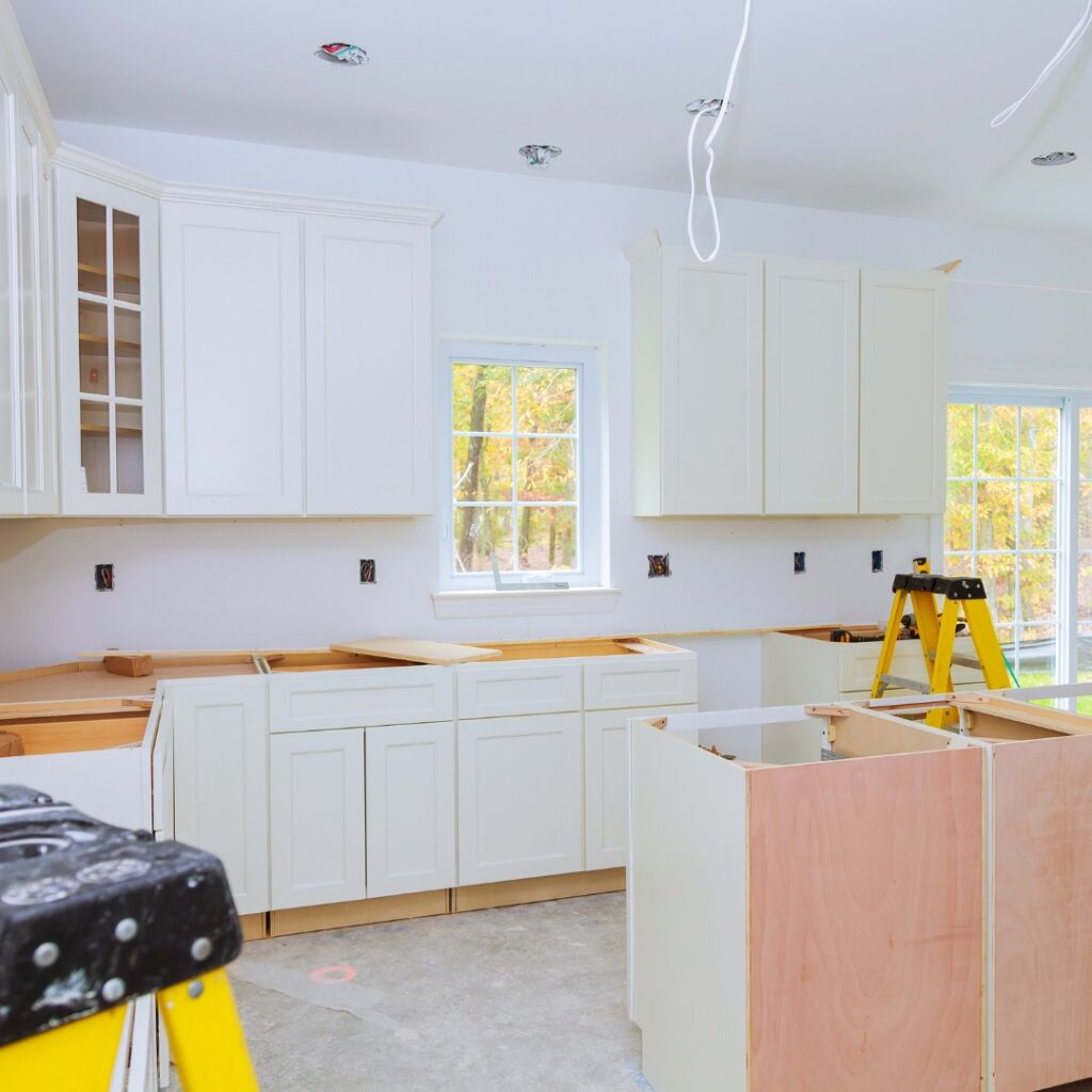 DM Interior Kitchen Cabinet Remodel Install White