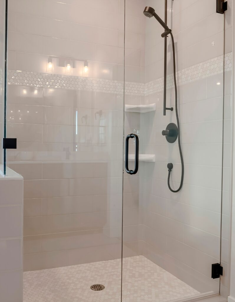 DM Interior Small Bathroom Remodel Glass Shower Ohio