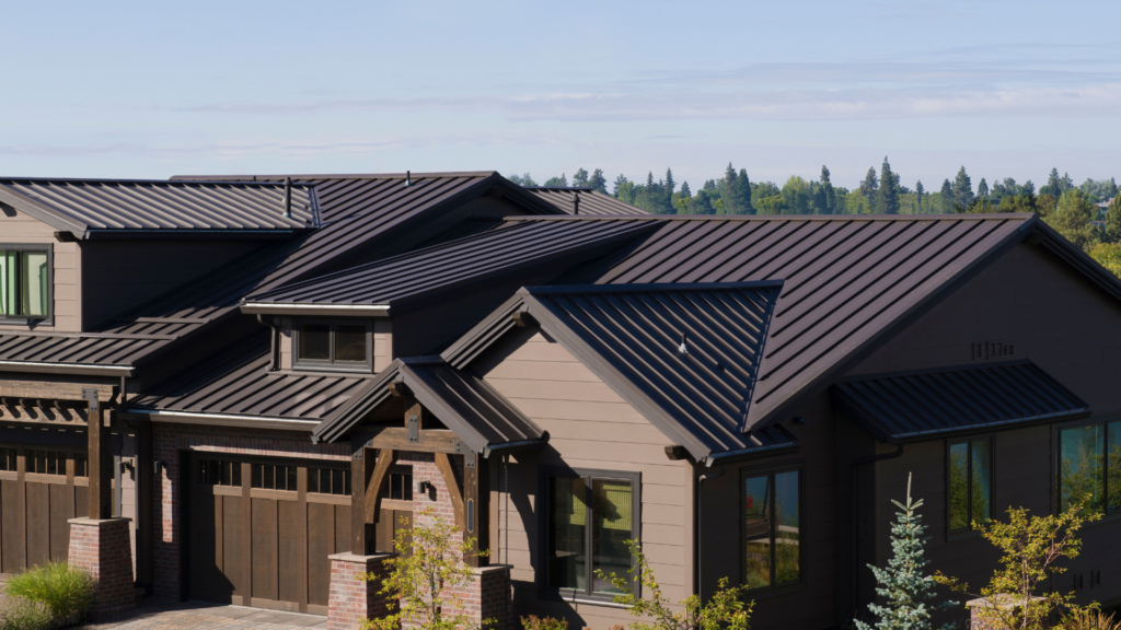 big residential metal roof